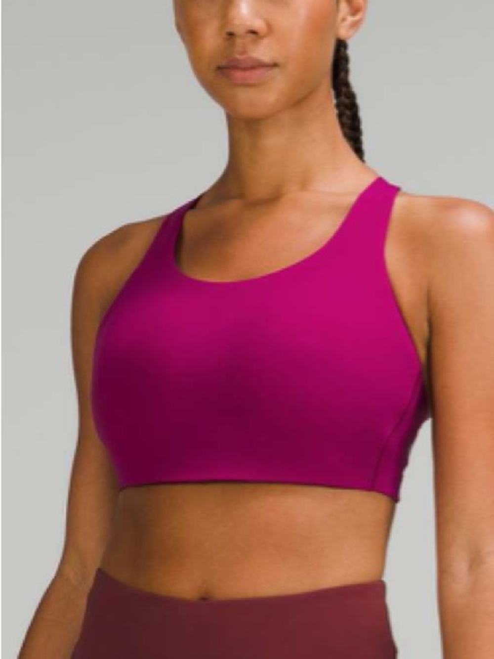 Lululemon Energy Bra 36DD Magenta Purple High Support Strappy - Picture 2 of 7